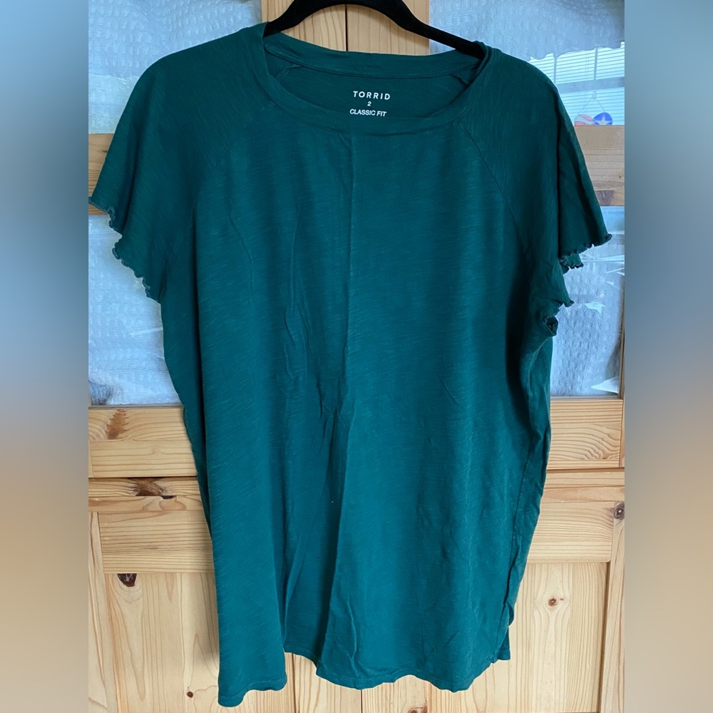 Torrid Women's Teal Short Sleeve Top
